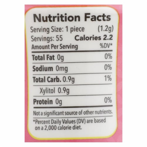 Spry Xylitol Gum - Stronger Longer Bubblegum - Case Of 6 - 55 Count Perspective: back
