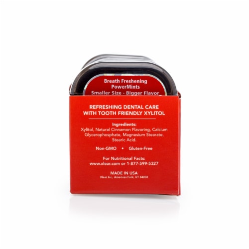 Spry Extra Strong Natural Cinnamon PowerMints Perspective: back