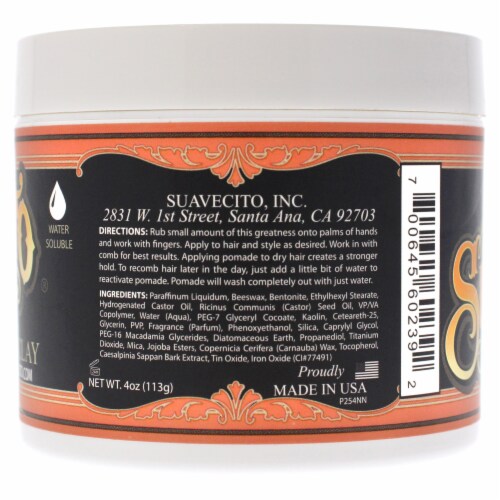 Firme Clay Pomade by Suavecito for Unisex - 4 oz Pomade Perspective: back