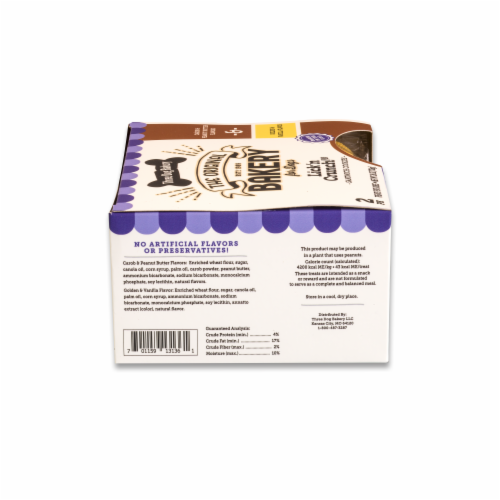Three Dog Bakery® Lick 'N Crunch!® Peanut Butter and Vanilla Dog Treats Perspective: back
