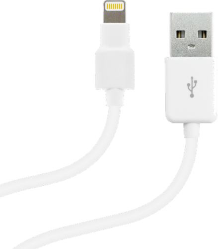 ZGear Extended Length Sync & Charge Cable for Lightning Tip - White Perspective: back
