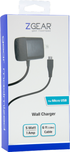 ZGear Micro USB Wall Charger - Black Perspective: back