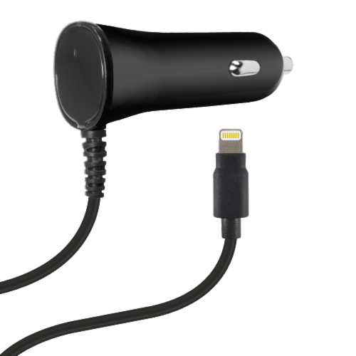 ZGear Lightning Cable Car Charger - Black Perspective: back