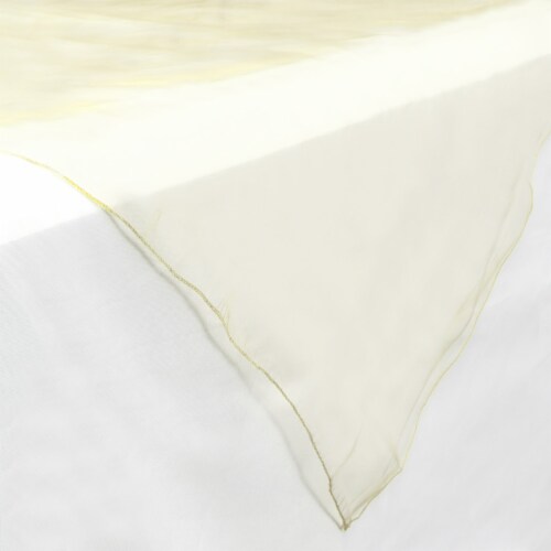 5-Pack 72 Square Organza Tablecloth Overlays - Ivory by Lann's Linens ...