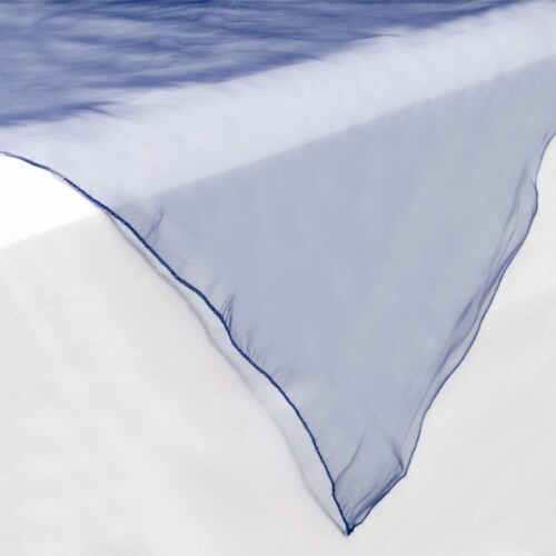 72 Square Organza Tablecloth Overlay - Navy Blue by Lann's Linens, 72 x ...