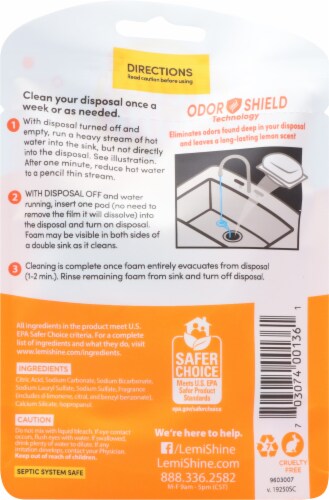 Lemi Shine® Lemon Scented Disposal Cleaner Perspective: back