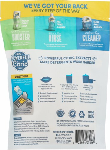 Lemi Shine Dishwashing Detergent Pacs Perspective: back