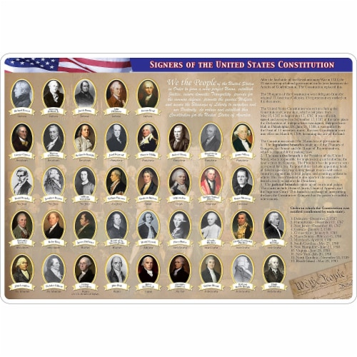 Ashley Productions Smart Poly 12  x 17  Constitution/Bill of Rights Learning Mat Perspective: back