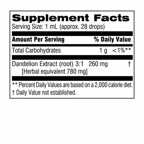 Botanic Choice Dandelion Root Liquid Extract Perspective: back