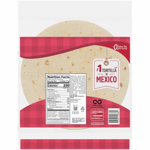 Tia Rosa® Burrito Size Flour Tortillas Perspective: back
