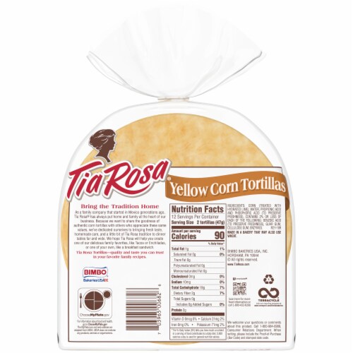 Tia Rosa® Traditional Size Yellow Corn Tortillas, 24 ct / 20 oz Fry’s