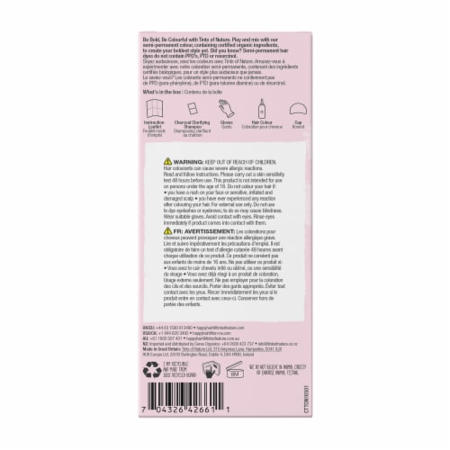 Tints of Nature Bold Colours Pink Semi-Permanent Hair Color Perspective: back