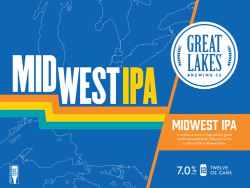 Great Lakes Midwest IPA 12 - 12oz Can Perspective: back
