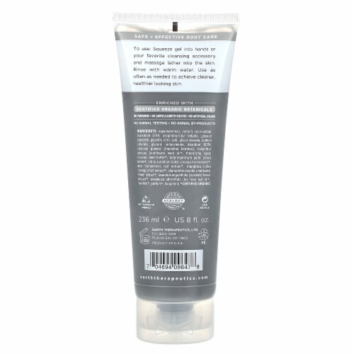 Earth Therapeutics Purifying Body Wash With Medicinal Bamboo Charcoal - 8 fl oz (236 ml) Perspective: back