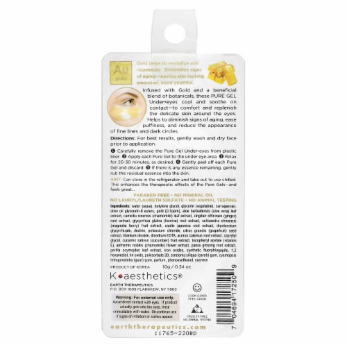 Earth Therapeutics® Pure Gel™ Undereye Jellies - Gold Perspective: back