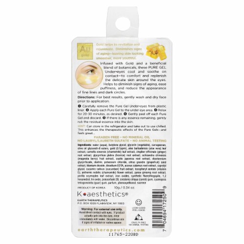 Earth Therapeutics® Pure Gel™ Undereye Jellies - Gold Perspective: back