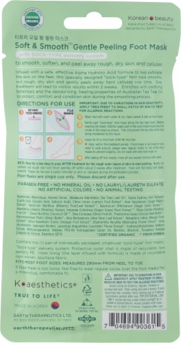 Earth Therapeutics® Soft & Smooth Gentle Peeling Foot Mask Perspective: back