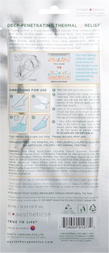 Earth Therapeutics Moisturizing Foot Mask Perspective: back