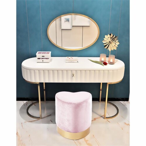 Pink heart best sale ottoman