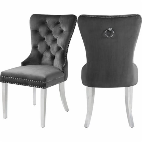Meridian Furniture Carmen Velvet Dining Chair-Set of 2