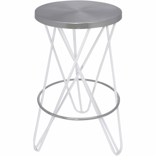 Meridian Furniture Mercury Bar Stool - Silver Meridian Furniture Mercury Bar Stool - Silver
