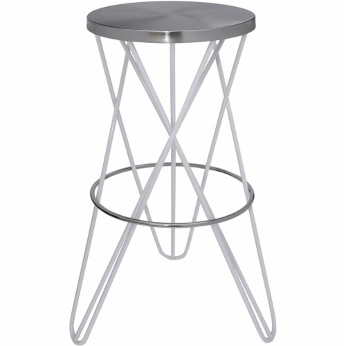 Meridian Furniture Mercury Bar Stool - Silver Meridian Furniture Mercury Bar Stool - Silver