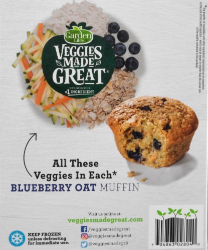Garden Lites Veggies Made Great® Blueberry Vegetable Muffins Perspective: back