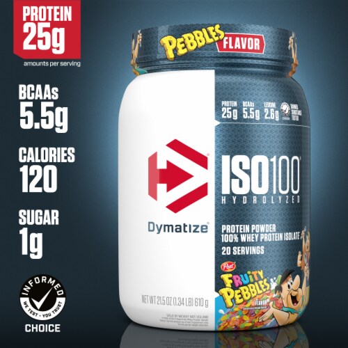 Dymatize® ISO100® Fruity Pebbles™ Protein Powder Perspective: back