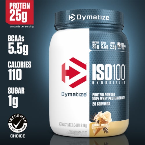 Dymatize ISO100 Gourmet Vanilla Protein Powder Perspective: back