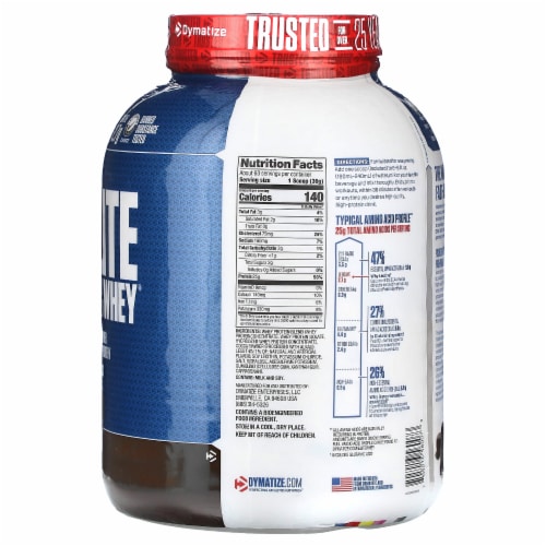 Dymatize® Elite 100% Whey® Protein Rich Chocolate Protein Powder Perspective: back