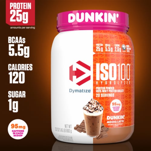 Dymatize® Dunkin™ Mocha Latte ISO100® Protein Powder Perspective: back