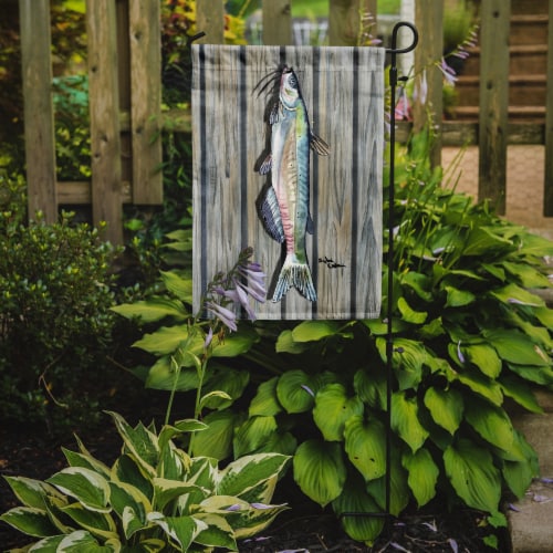 Carolines Treasures 8492GF Fish Catfish Garden Flag Perspective: back