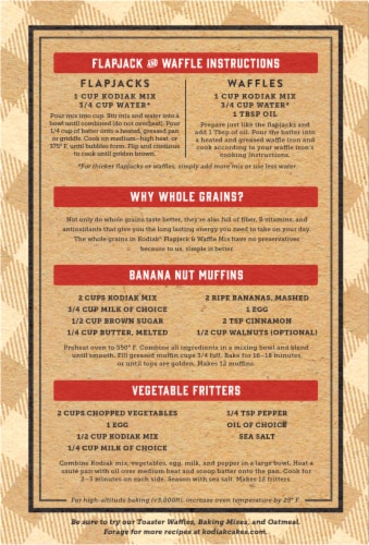 Kodiak Cakes® Buttermilk & Honey Flapjack and Waffle Mix Perspective: back