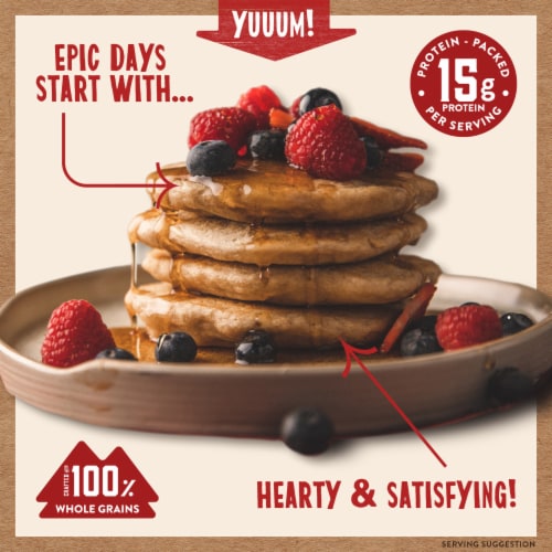 Kodiak® Protein-Packed Buttermilk Power Cakes Pancake and Waffle Mix with 15g Protein Perspective: back