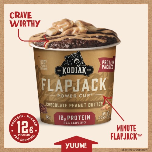 Kodiak® Protein-Packed Chocolate Peanut Butter Pancake Power Cup® Perspective: back