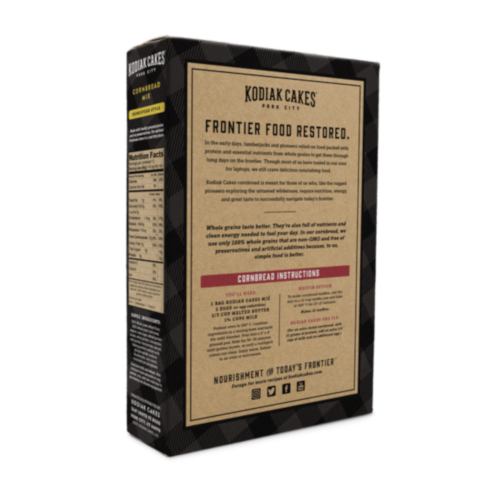 Kodiak® Protein-Packed Homestead Style Cornbread Mix with 10g Protein Perspective: back