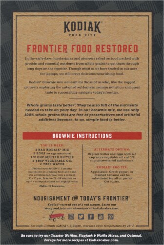 Kodiak Cakes® Protein Packed Chocolate Fudge Brownie Mix Perspective: back
