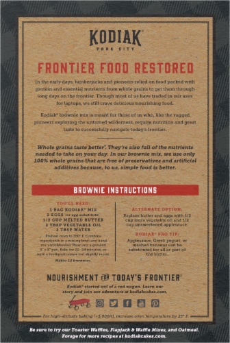 Kodiak Cakes® Protein Packed Chocolate Fudge Brownie Mix Perspective: back