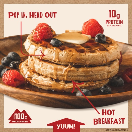 Kodiak® Protein-Packed Gluten-Free Frontier Oat Frozen Power Waffles® Perspective: back
