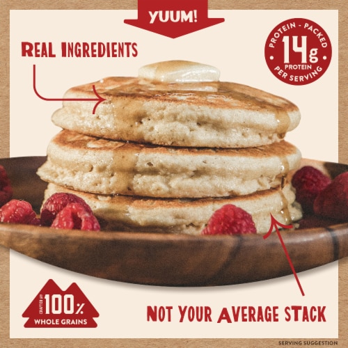 Kodiak Protein-Packed Carb-Conscious Buttermilk Pancake and Waffle Mix with 14g Protein Perspective: back