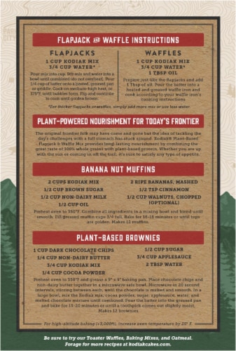 Kodiak Cakes® Plant-Based Classic Protein Flapjack & Waffle Mix Perspective: back