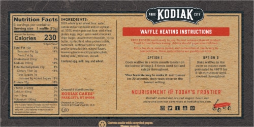 Kodiak Cakes Chocolate Chip Thick & Fluffy Power Waffles® Perspective: back