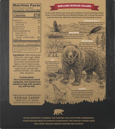 Kodiak™  Protein-Packed Maple Brown Sugar Crunchy Granola Bars Perspective: back