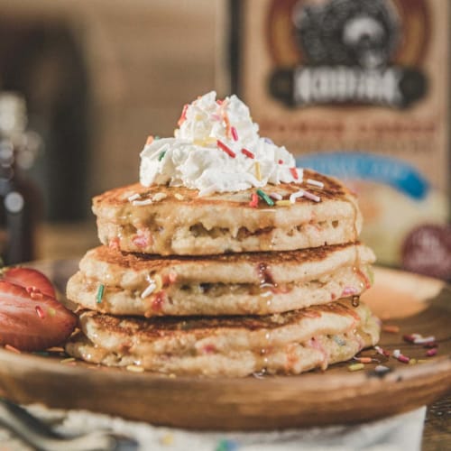 Kodiak® Power Cakes® Birthday Cake with Sprinkles Protein Flapjack & Waffle Mix Perspective: back