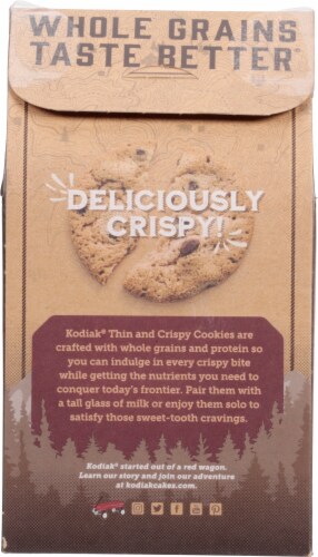 Kodiak Thin & Crispy Chocolate Chip Cookies with 5g Protein Perspective: back