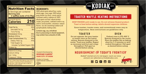 Kodiak Cubs Cinnamon Adventure Waffles Perspective: back