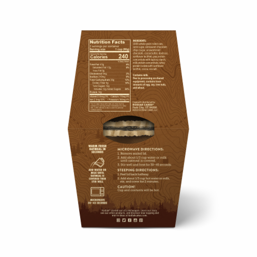 Kodiak Chocolate Chip Oatmeal Power Cup® Perspective: back