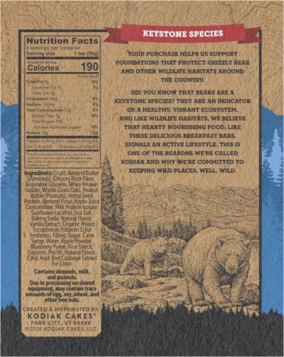 Kodiak® Baked Blueberry Oat Breakfast Bars Perspective: back
