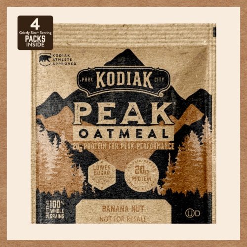 Kodiak® Peak™ Banana Nut Lower Sugar Protein Instant Oatmeal Perspective: back
