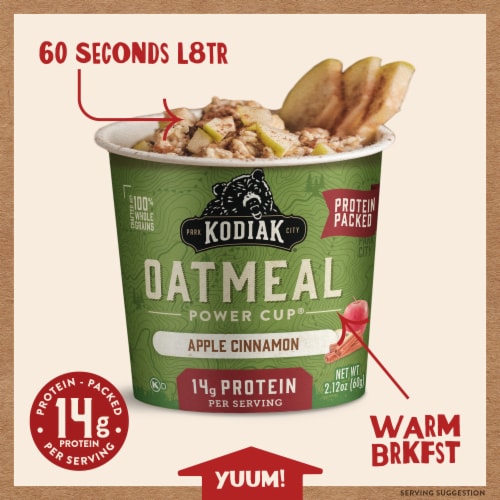 Kodiak® Protein-Packed Apple Cinnamon Oatmeal Power Cup® Perspective: back
